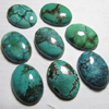 16x22 mm Gorgeous AAA - High Quality Natural - TIBETIAN TOURQUISE - Old Looking Oval Cabochon - 8 pcs